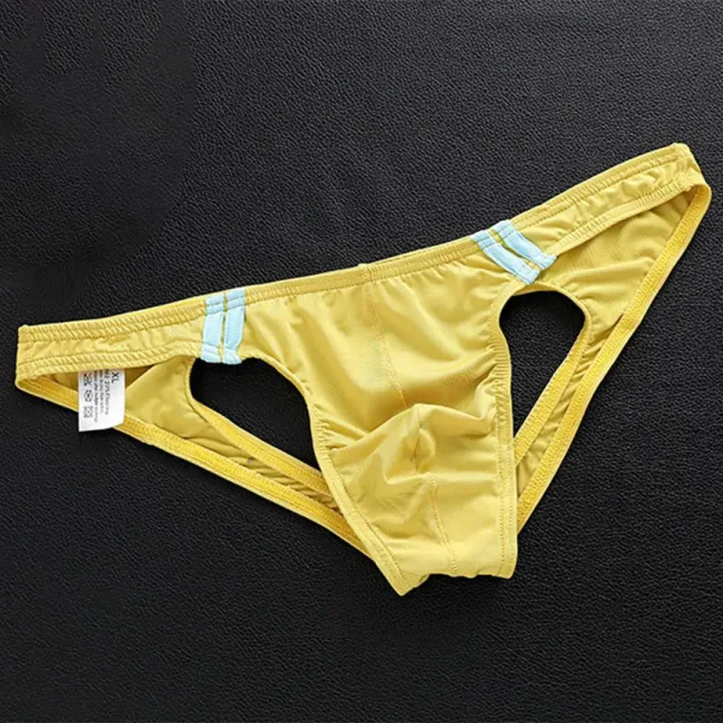 Open Butt Underwear Men's T-Back G-String Briefs Jockstrap Panties Breathable Tangas Thong Lingerie Erotic Underpants
