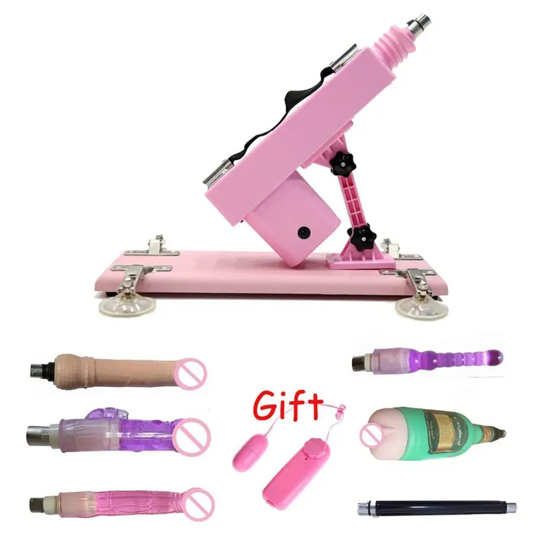 Máquina sexual vibartor automática, motor forte, com acessórios de vibrador, arma ajustável, máquina de amor, brinquedos sexuais para homens, mulheres, jogo adulto