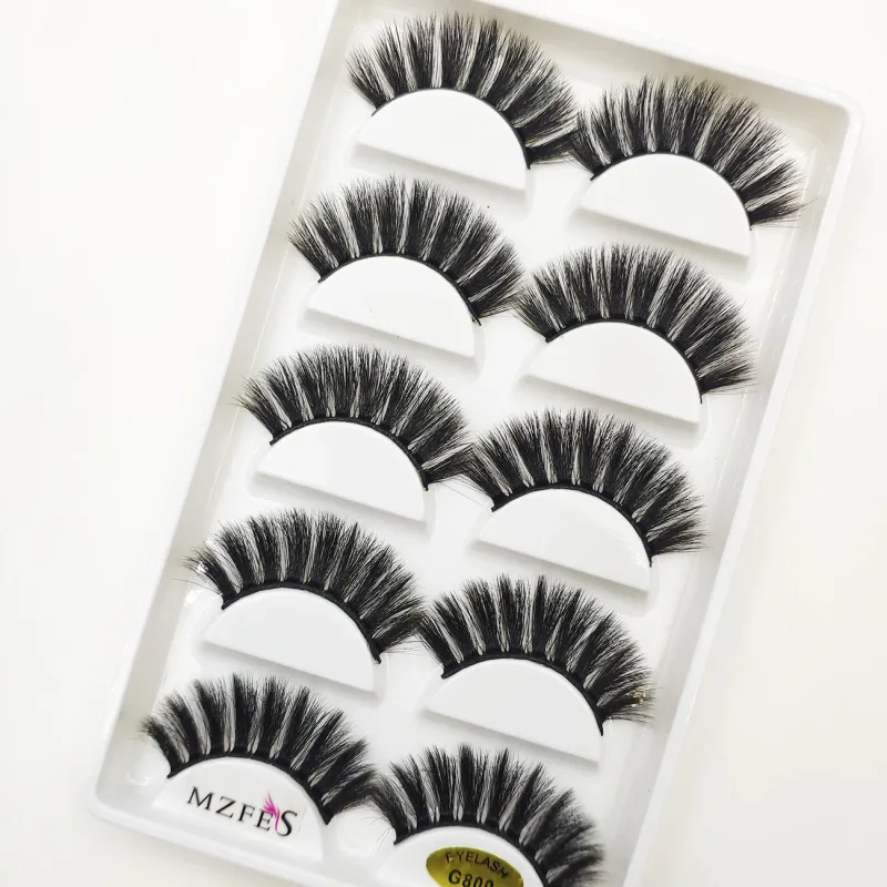 5 Pairs 3D Mink False Eyelashes Soft Lashes Cat Eye Eyelash Makeup Faux Cils Cilios Maquiagem H13 MINI CAT E01 — image 15