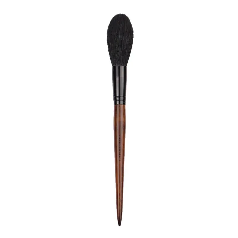 Chichodo 1 peça pincéis de maquiagem polidor, iluminador, cabo de madeira, blush, pó, contorno, pincéis de maquiagem, cabelo de cabra