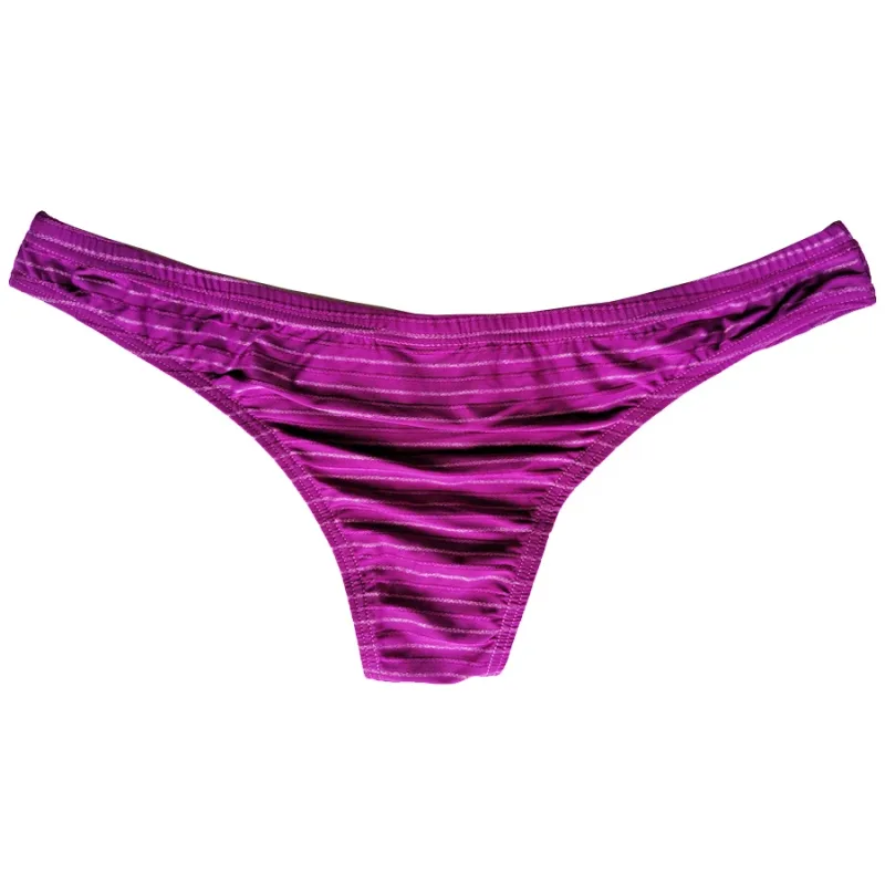 5 Men Sexy Briefs Stripe Bikini Breathable Soft Underwear Cucea Underpants Man Comfortable Gay Pants Cueca Male Panties C903-1