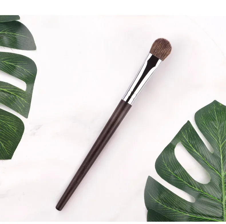 Pincéis de maquiagem pro de alta qualidade, pelos de animais, tamanho grande, sombra, destaque dos olhos, pincéis de maquiagem, cabo de ébano, ferramentas cosméticas, 1 peça