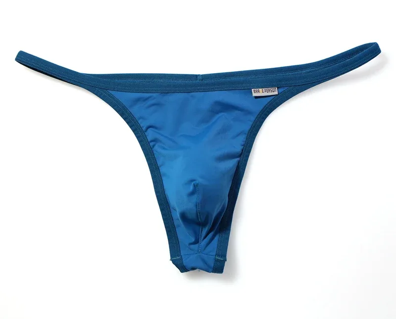 Tanga de tecido respirável de secagem rápida masculina cuecas confortáveis ​​de cintura baixa roupa interior sexy moda pessoa corajosa