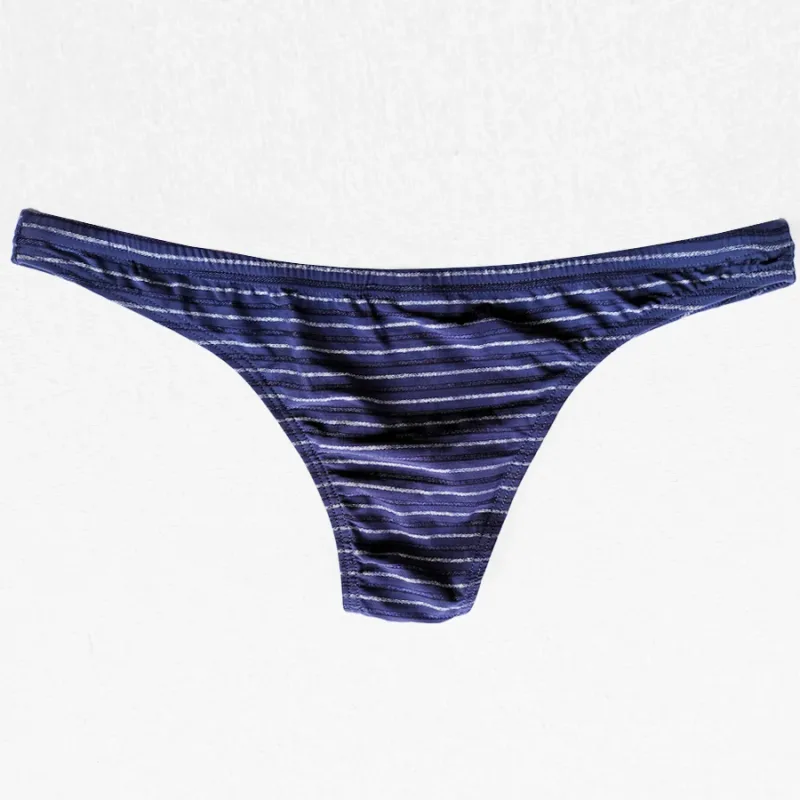 5 Men Sexy Briefs Stripe Bikini Breathable Soft Underwear Cucea Underpants Man Comfortable Gay Pants Cueca Male Panties C903-1
