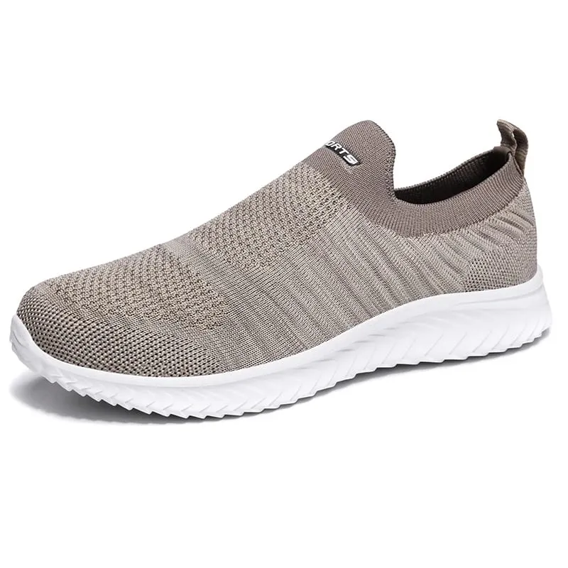 Homens vulcanizar sapatos de malha sapatos masculinos leves e confortáveis ​​tênis 2025 outono moda deslizamento em sapatos masculinos mocassins