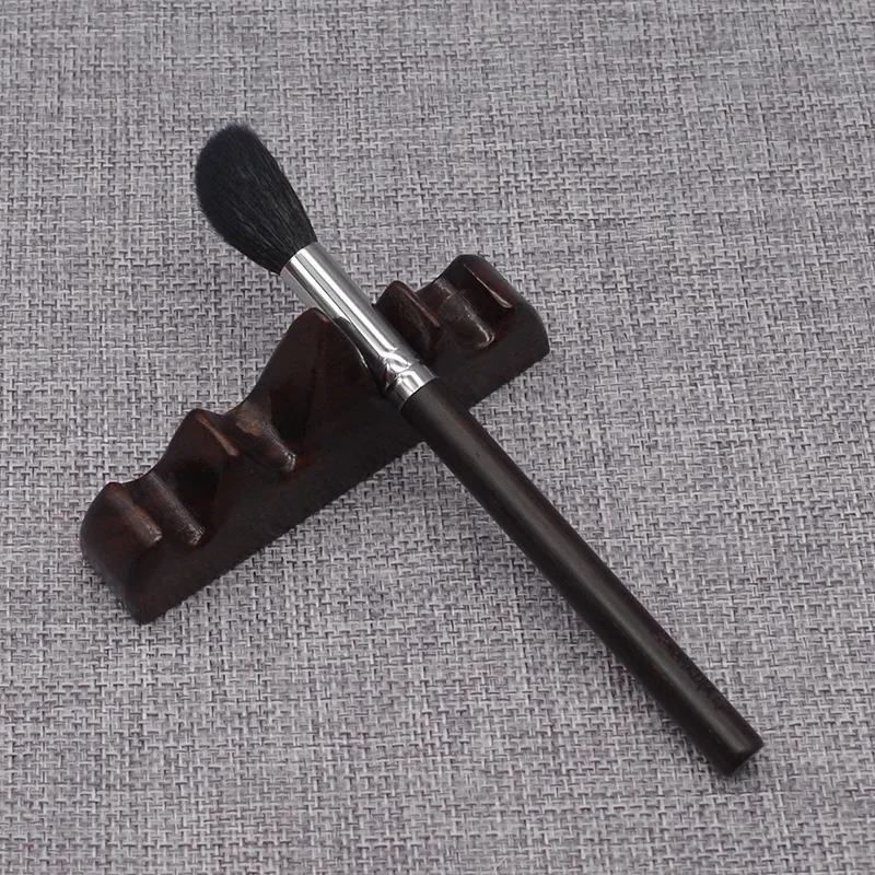 GP02 Professional Handmade Makeup Brushes Soft Saikoho Goat Hair Angled Contour Blush Brush Ebony Handle Make Up Brush