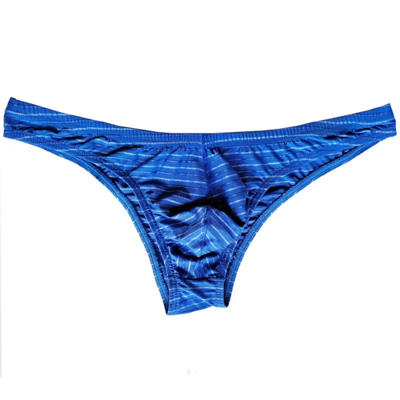 5 Men Sexy Briefs Stripe Bikini Breathable Soft Underwear Cucea Underpants Man Comfortable Gay Pants Cueca Male Panties C903-1