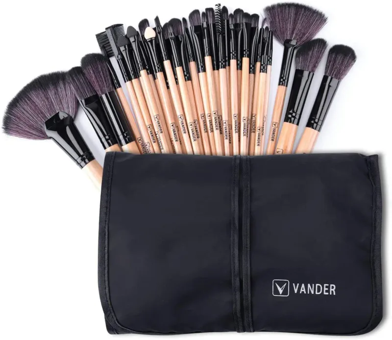 Conjunto de pincéis de maquiagem 32 peças, base profissional, pó, contorno, sombra, mistura, pincel de maquiagem, múltiplas cores