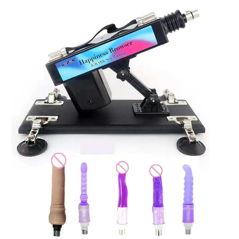 Máquina sexual vibartor automática, motor forte, com acessórios de vibrador, arma ajustável, máquina de amor, brinquedos sexuais para homens, mulheres, jogo adulto
