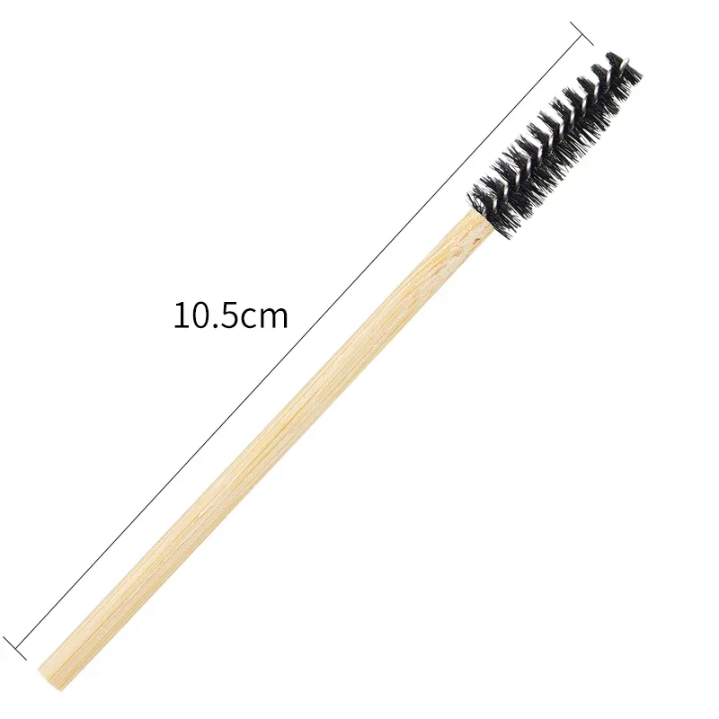 Pincéis descartáveis ​​para cílios, 50 peças, alça de bambu, extensão de cílios, aplicador de rímel, ferramentas de maquiagem feminina