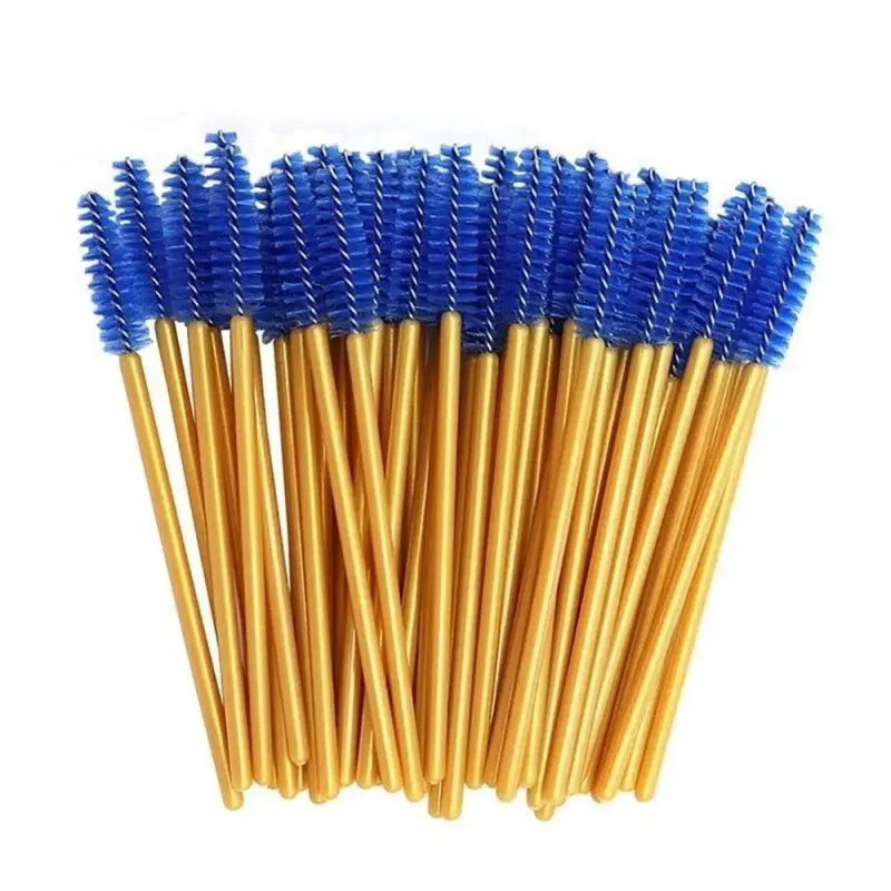 50 pçs pincéis de maquiagem pincéis de maquiagem descartáveis ​​varinhas de rímel aplicador multicolors cílios de olho escova cosmética ferramentas de maquiagem
