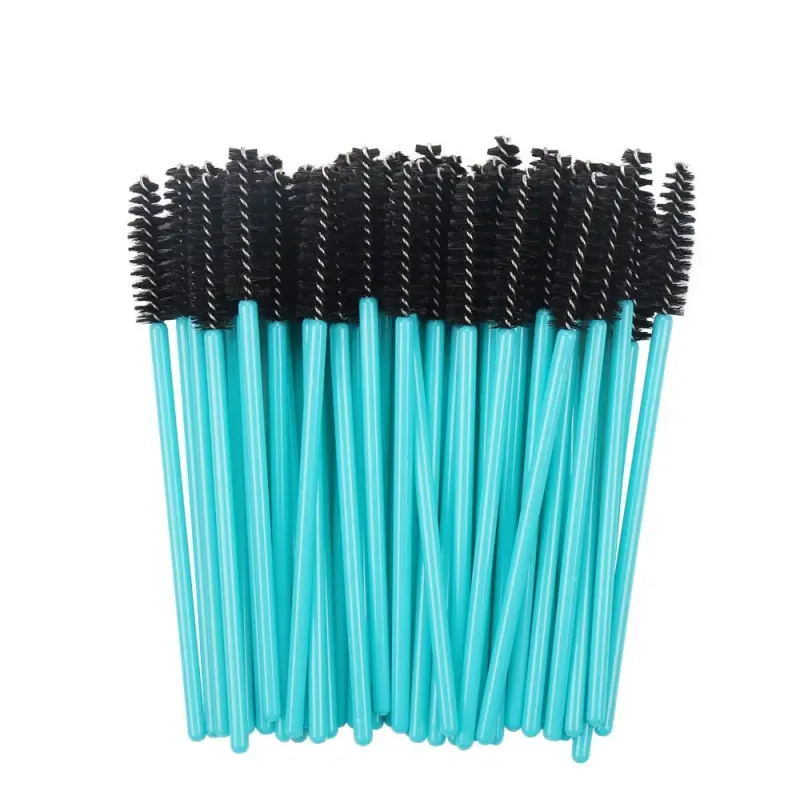50 pçs pincéis de maquiagem pincéis de maquiagem descartáveis ​​varinhas de rímel aplicador multicolors cílios de olho escova cosmética ferramentas de maquiagem