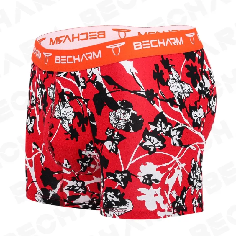 Becharm calcinha masculina boxers shorts sólido cinza tamanho grande conjunto cuecas masculinas boxer homem roupas sexy curto homme quente — image 3