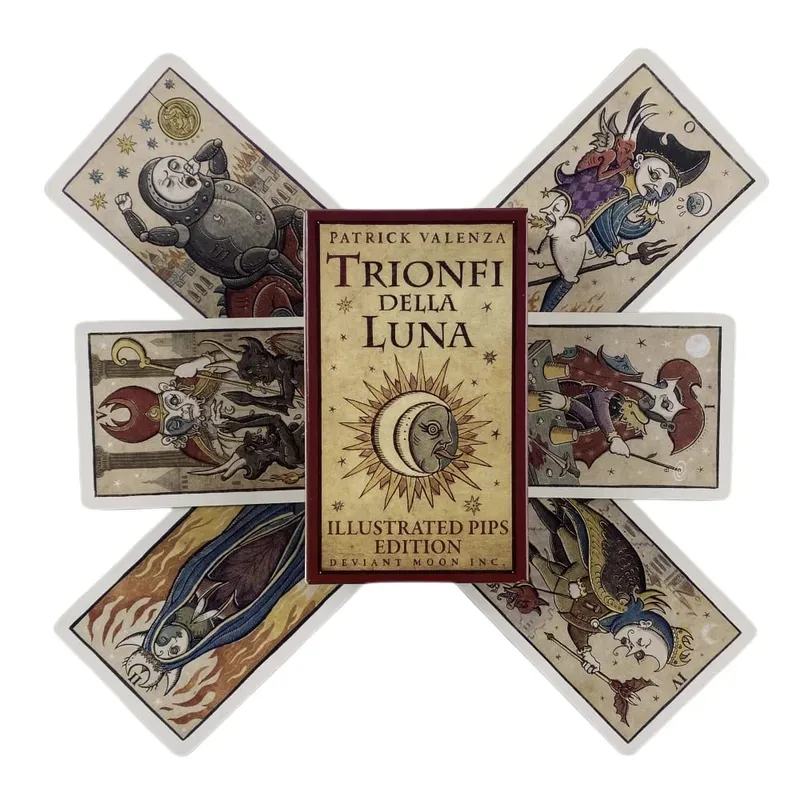 1pc Trionfi Della Luna Tarot Cards Fortune-telling Oracle Divination Edition Creativity ILLUSTRATED Moon Board Game Cards