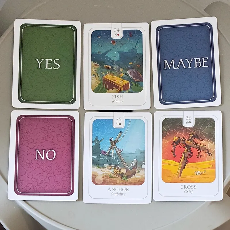 Baralho Lenormand Simplicidade 41 peças de cartas lindamente ilustradas 9*6cm com simbolismo significativo com cartões sim não talvez