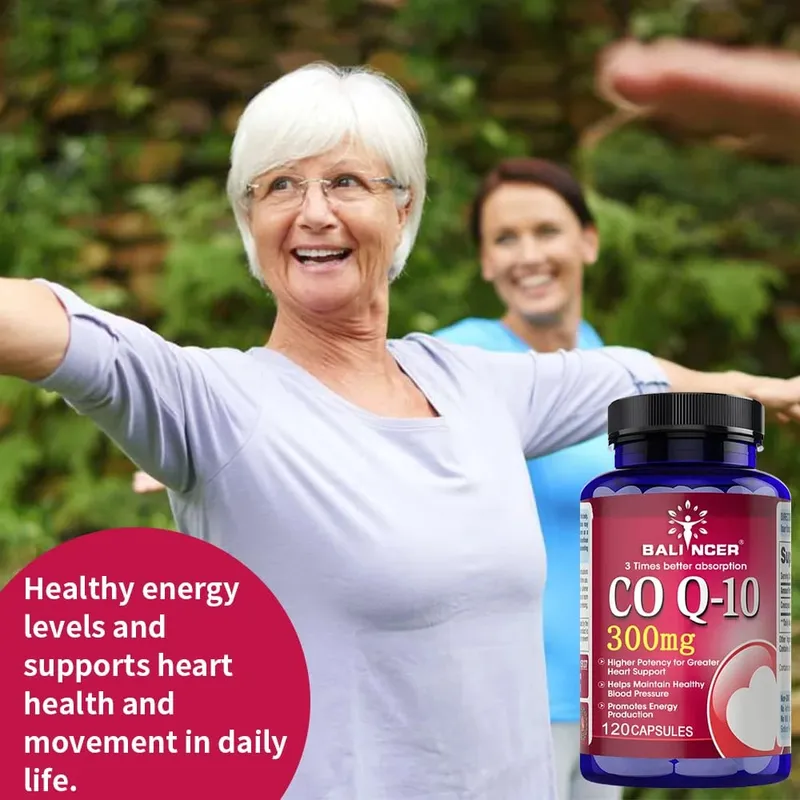 Cápsulas de CoQ10 300 mg - Antioxidante altamente absorvível, suporte de energia cardiovascular para o coração, vegano, não transgênico, sem glúten