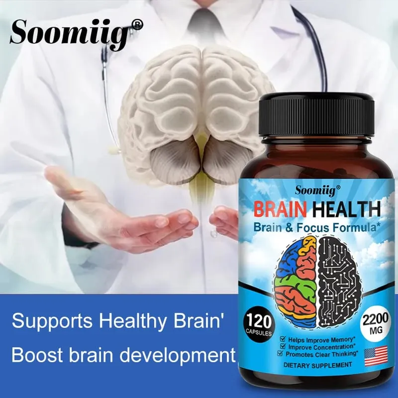Ginkgo Biloba Cápsulas 1200mg Suporta Memória Função Cerebral e Prontidão Mental Suplemento de Saúde Cerebral 30/60/120 Capsuels