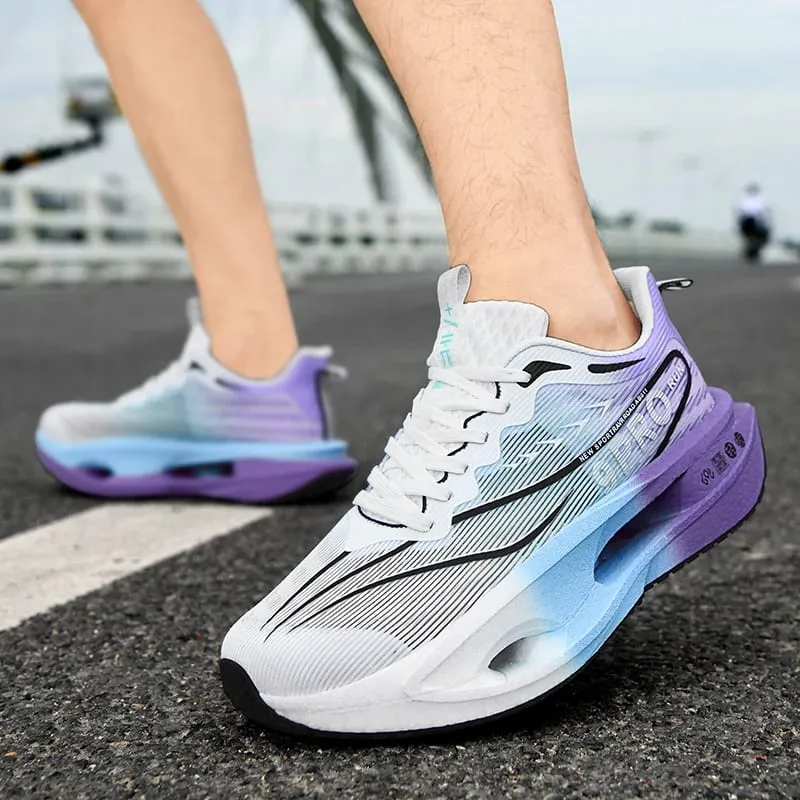 Confortável casual tênis de caminhada para homens maratona placa carbono tênis feminino basquete esporte masculino respirável