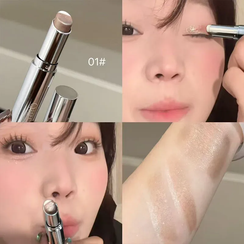 珠光眼影棒持久閃光眼影筆化妝微光螢光筆提亮臥蠶眼影