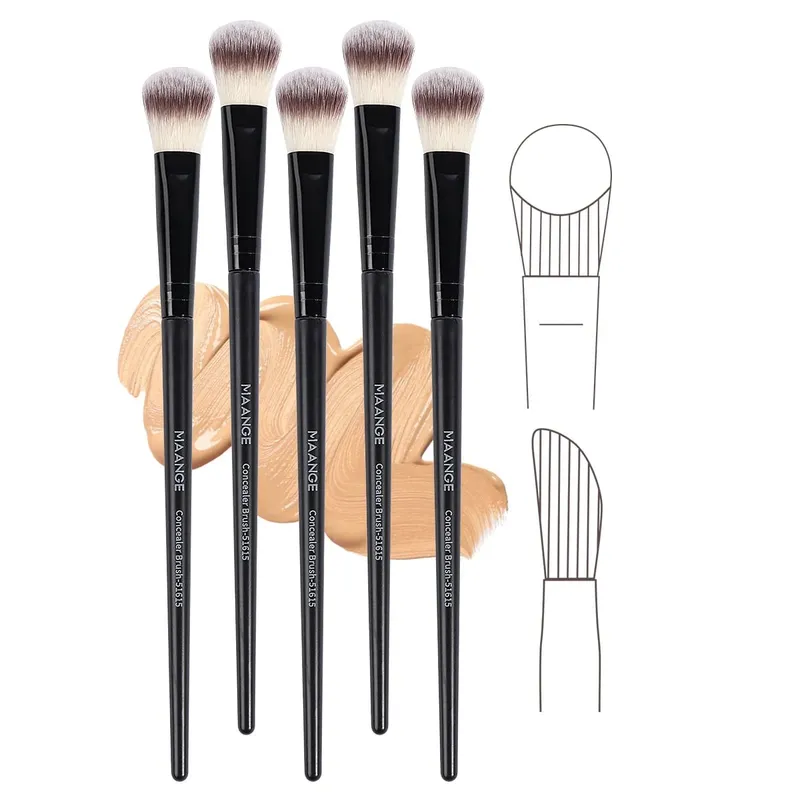 5Pcs Flawless Facial Makeup Brushes Soft Bristle Make-up Details Brushes for Concealer Cosmetics Makeup Tool for Beauty