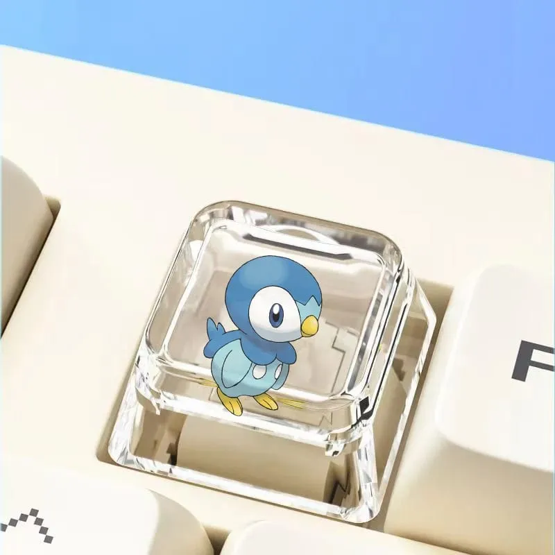 Teclado mecânico cruzado personalizado anime keycap único charmeleon blastoise eevee transparente dos desenhos animados keycap