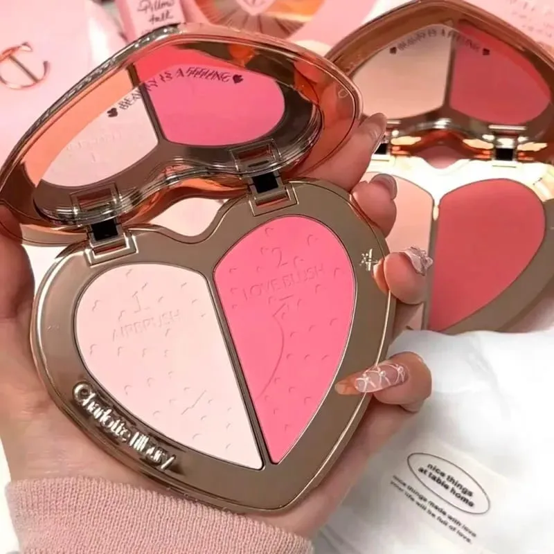 Fashion Charlotte Lip Cheek Dual-use Blusher Cream Two Color Highlight Powder Blusher Waterproof Oil Control Tilbury Cosmetics — image 6