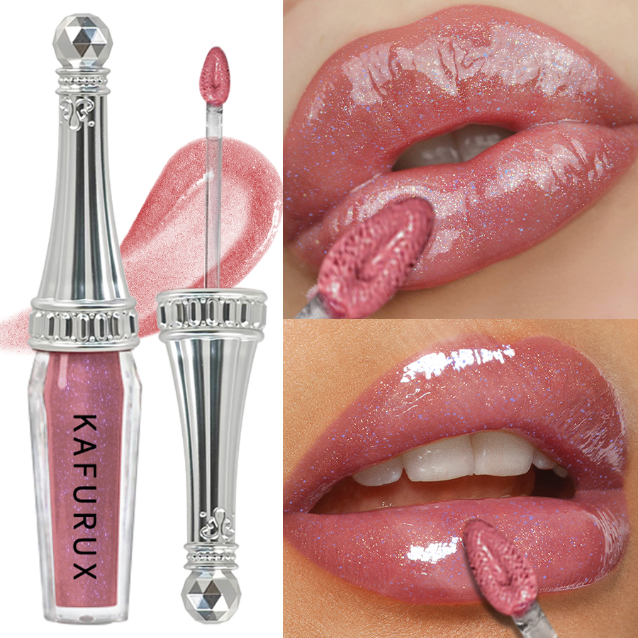 6 cores glitter batons líquidos shimmer brilhante lipgloss perolado matiz labial hidratante longa duração maquiagem esmalte labial para wom — image 2