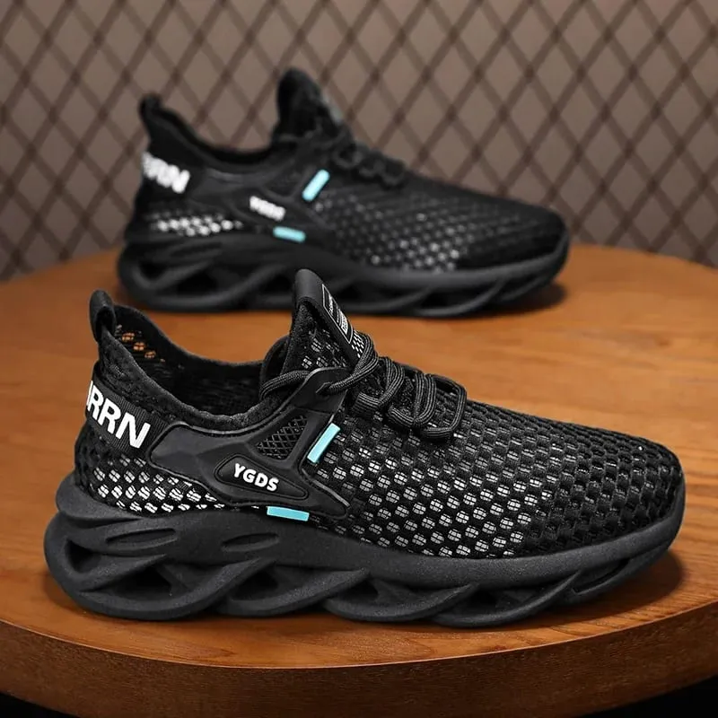Malha respirável verão masculino plataforma tênis leve casual mocassins sapatos para corrida tênis caminhadas ao ar livre uso diário