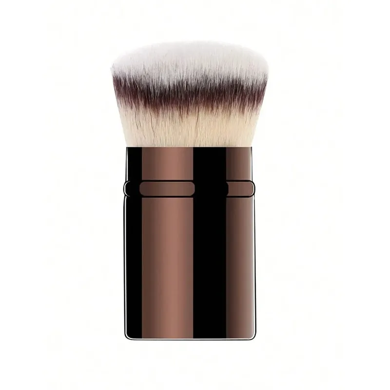 1 pçs retrátil blush escova kabuki fundação pincel macio macio pó contorno pincéis de maquiagem ferramentas de maquiagem portátil