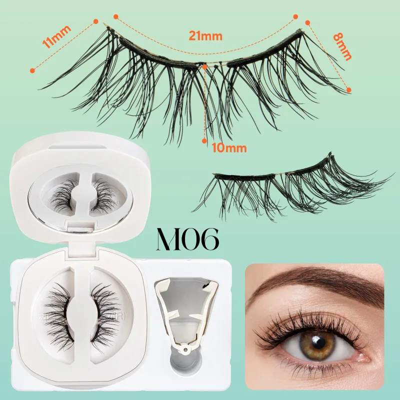 Cílios magnéticos macios, sem necessidade de cola, cílios 3d de aparência natural reutilizável, fácil aplicação, kit de cílios magnéticos macios para maquiagem dos olhos
