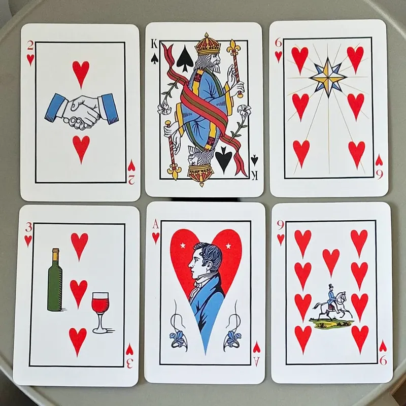 9*6cm The Playing Card Deck Vintage Art Fortune Telling & Divination Cards 54 Pcs Full Set Poker Deck Double-embossed
