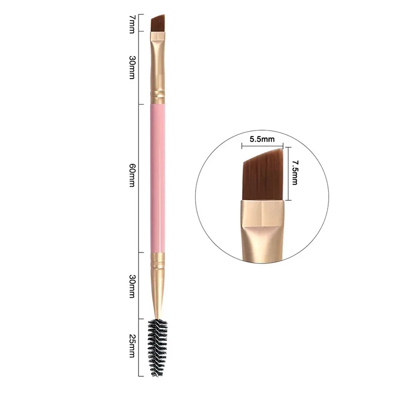 1pc 2 em 1 escova de sobrancelha de cabeça dupla + escova de cílios ferramentas de maquiagem pincéis cosméticos cílios maquiagem pincéis brochas maquillaje — image 16