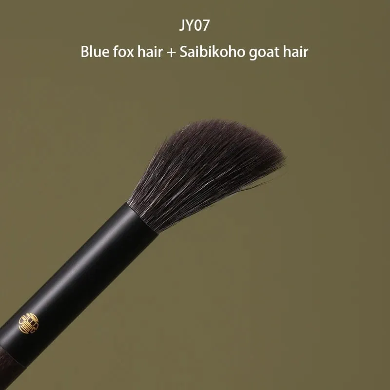 Professional Handmade Makeup Brushes 1PC Squirrel Fox Horse Goat Hair Slanted Contour Blush Brush Walnut Handle Make Up Brush