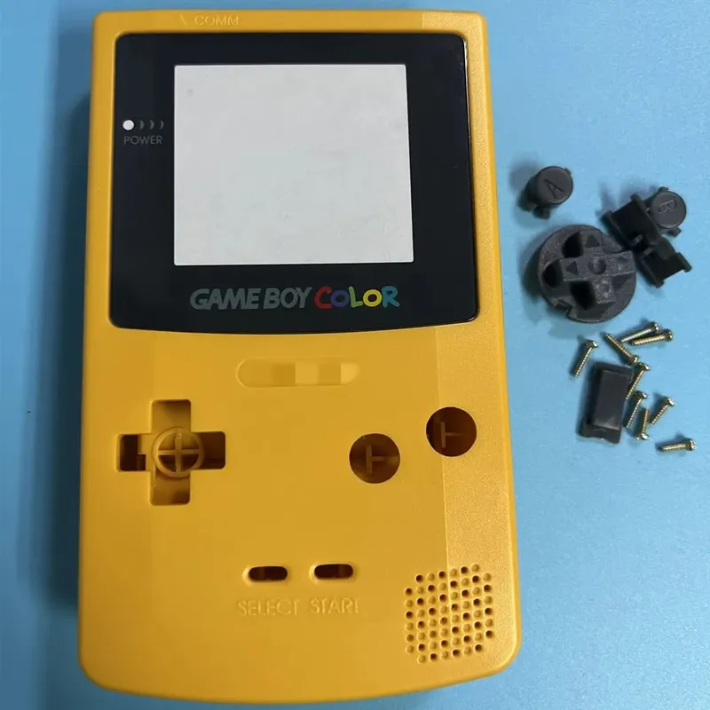新款 Gameboy 彩色外殼 GBC 外殼限量版替換外殼遊戲週邊配件男孩生日禮物夜光