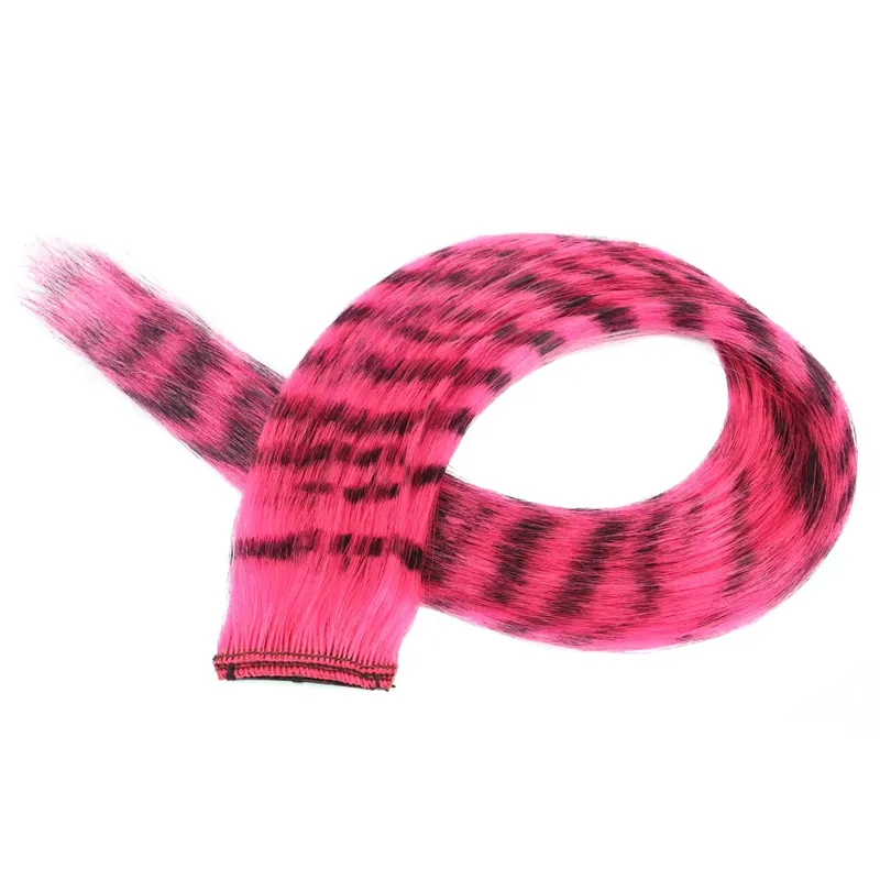 Feather Hair Extensions Colored Synthetic Hair Feather Colorful False Hair Extension Mixed Color Straight Hair For Women Girls