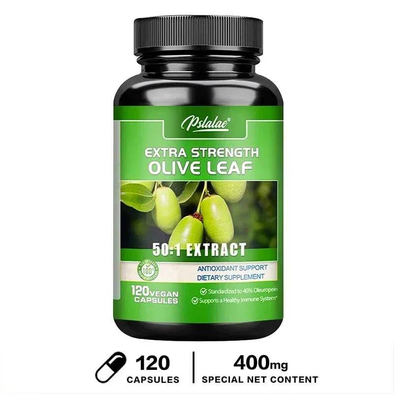 Cápsulas de Folha de Oliveira - Antioxidante Melhora a Condição da Pele Melhora a Circulação Sanguínea Promove a Saúde Cardíaca e Cardiovascular