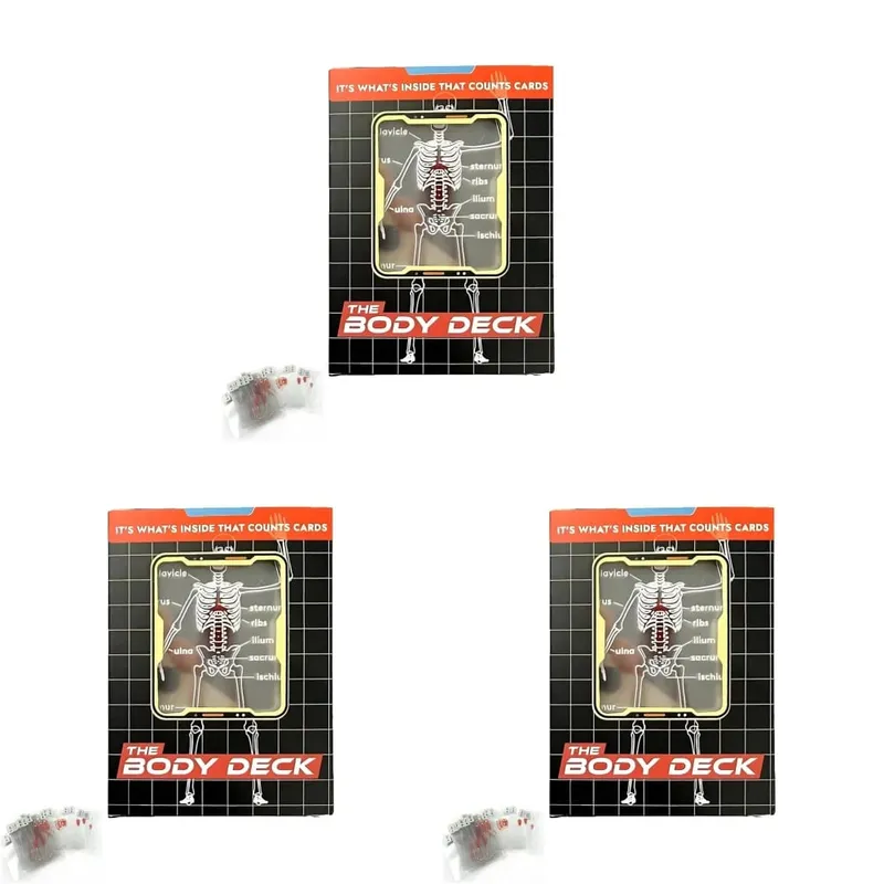 The Body Deck Mannequin Body Deck Skeleton Playing Cards Transparent Anatomy Poker Cards Skeletons X-Ray Designs EducationalGift