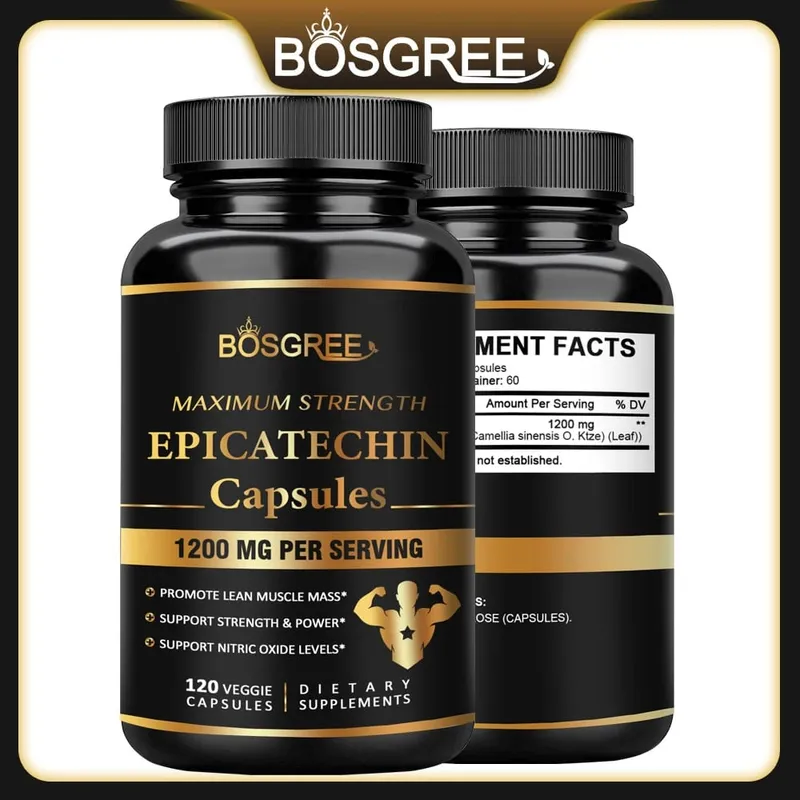 Cápsulas de epicatequina - Síntese de Proteínas, Capacidade Atlética, Força e Suporte Muscular Magro - Suplementos Inibidores de Carnosina