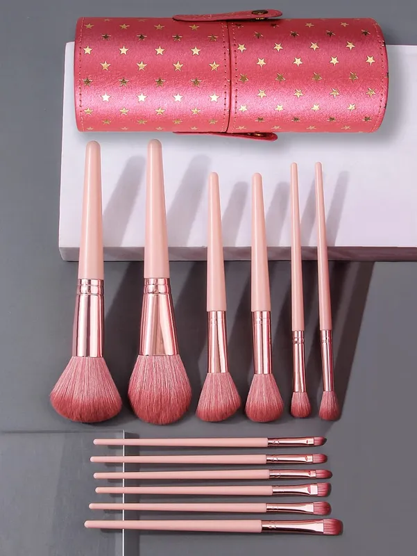 Portable Makeup Brushes 12pc Makeup Brush Set Synthetic Foundation Brush Powder Contour Eyeshadow Liner Blending Highlight