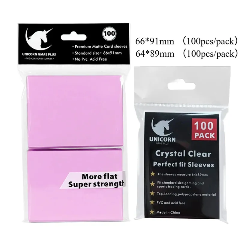 200PCS Card Sleeves Trading Cards Double Layer Matte Standard Size Card Sleeves for Pokemon MTG Baseball Sport Card Board Game