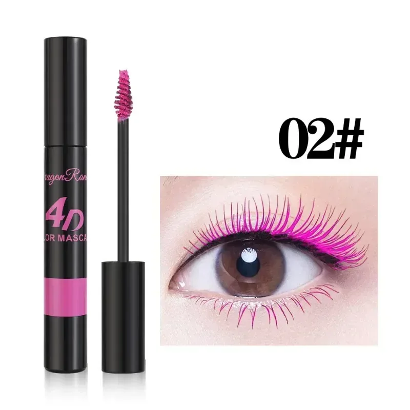 Rímel colorido maquiagem 4d sedoso natural cílios longos rímel à prova dwaterproof água extensão de longa duração grosso curling rímel