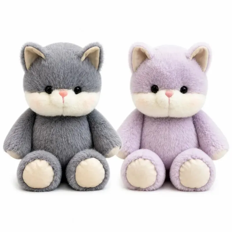 Presente criativo macio gato pelúcia animal travesseiro suporte emocional 17.7 polegada brinquedo de pelúcia gato padrão bonito animais de pelúcia pelúcia