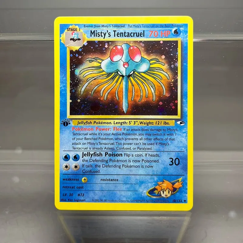 Cartões pkm 1ª edição desafio de academia 1996 conjunto de base cartões de folha única mewtwo gengar raichu jogo coleção cartões ptcg cartões proxy