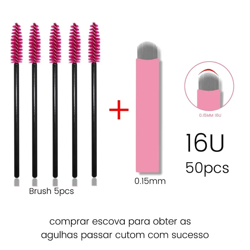 Disposable Eyelash Brushes Kits Microblading Needles Dia 0.15MM Micro Tebori Blades Tattoo Eyebrow Supplies Makeup Applicators — image 8