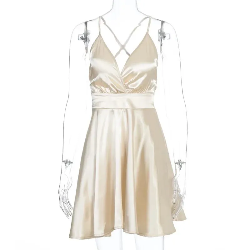 Verão sexy 2000s europeu e americano cor sólida com decote em v arco high street estilo vintage emo cinta vestido cinta a linha curto dres — image 8