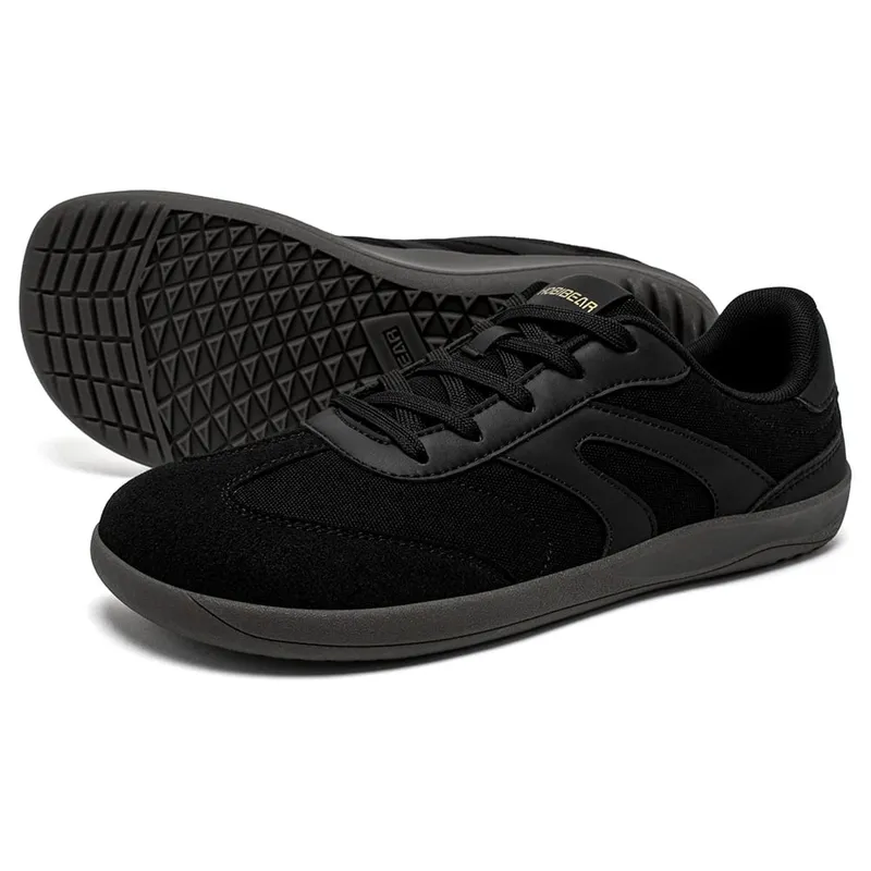 Tênis de dedo largo descalço unissex zero drop sapatos de lona minimalistas antiderrapantes com cadarço para caminhada