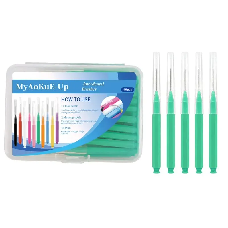 40 pçs mini escova de sobrancelha sobrancelha perm escova de maquiagem cílios extensão levantamento dobrável mini escovas de cílios dental limpo ferramentas de beleza