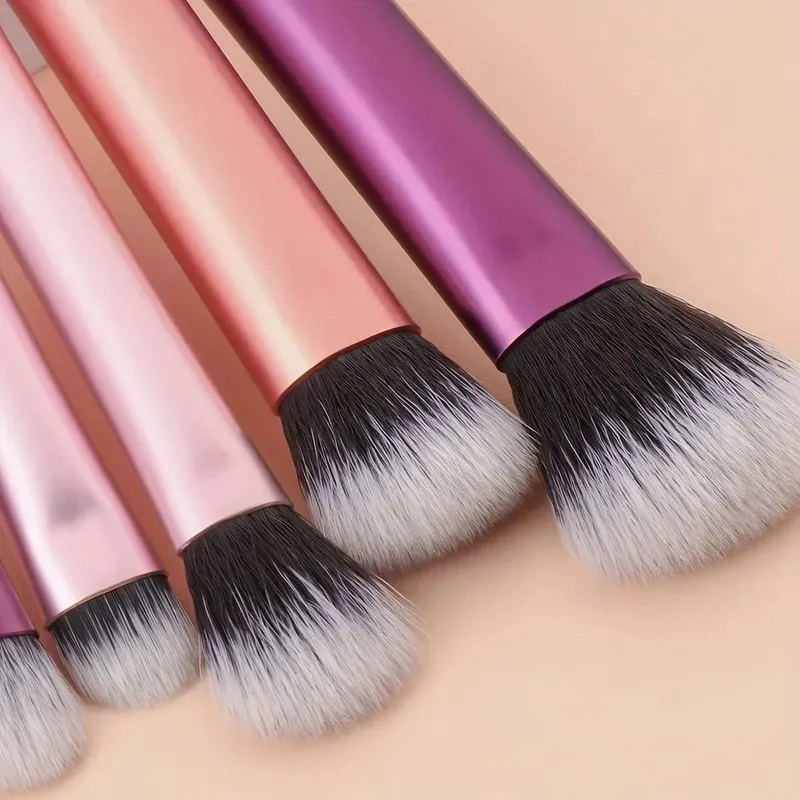 10 pçs mini conjunto de escova de maquiagem em pó sombra fundação blush liquidificador corretivo beleza ferramentas de maquiagem escova suprimentos profissionais