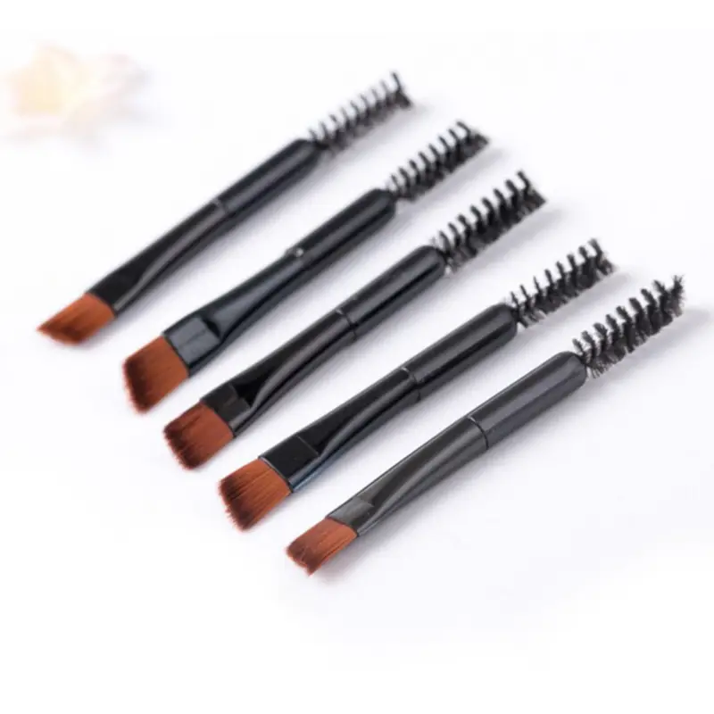10 pçs/saco mini portátil dupla terminou escovas de sobrancelha prático sobrancelha corte pente e cílios ferramenta beleza para o casamento feminino