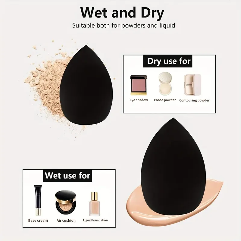 8 pçs beleza ovo maquiagem esponja liquidificadores beleza esponjas fundação aplicador maquiagem puff compõem ferramentas — image 4